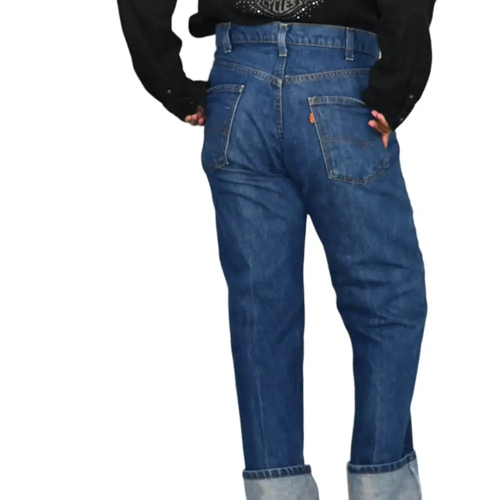 Vintage Levis 505 Jeans Regular Fit Straight Leg Denim Cotton SF 207 80s Size 34
